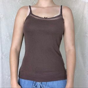 staple piece brown tank ✮